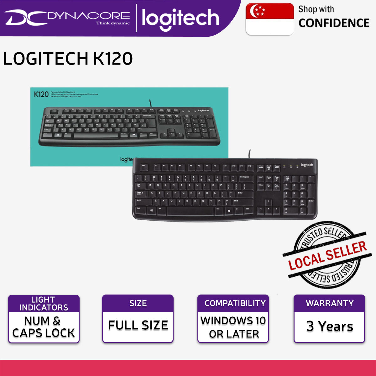 Logitech K120 920-002582 USB Wired Standard Keyboard - 097855067081