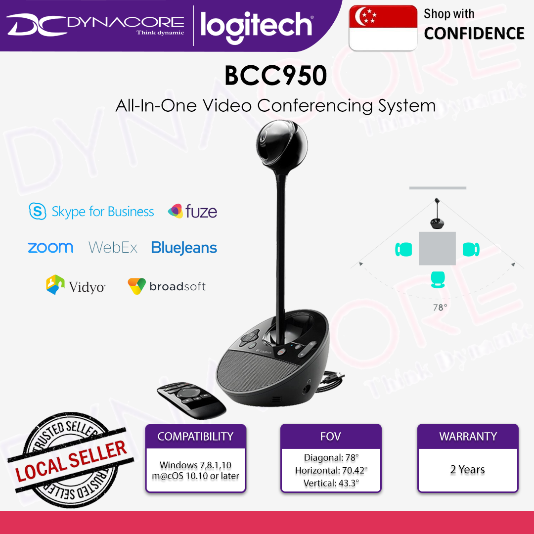 LOGITECH BCC950 WEBCAM AND SPEAKERPHONE (2Y) - 097855088024