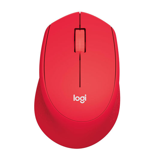 Logitech Mouse M331 Silent Plus - Red Wireless -097855124012
