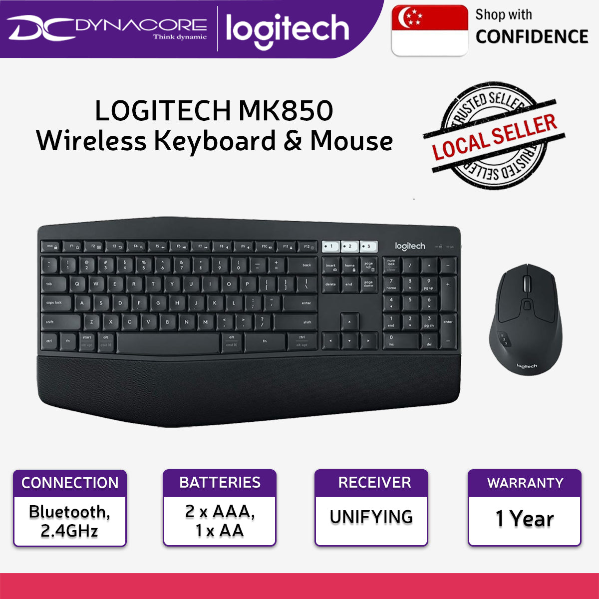 Logitech MK850 Multi-Device Wireless Keyboard & Mouse Combo - 920-008233 - 097855124289