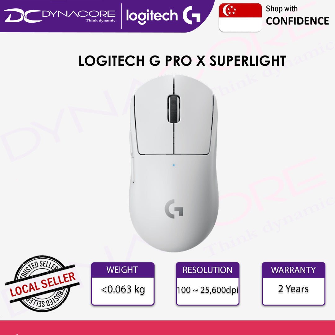Logitech G Pro X Superlight White Wireless Gaming Mouse - 910-005944 -097855159649