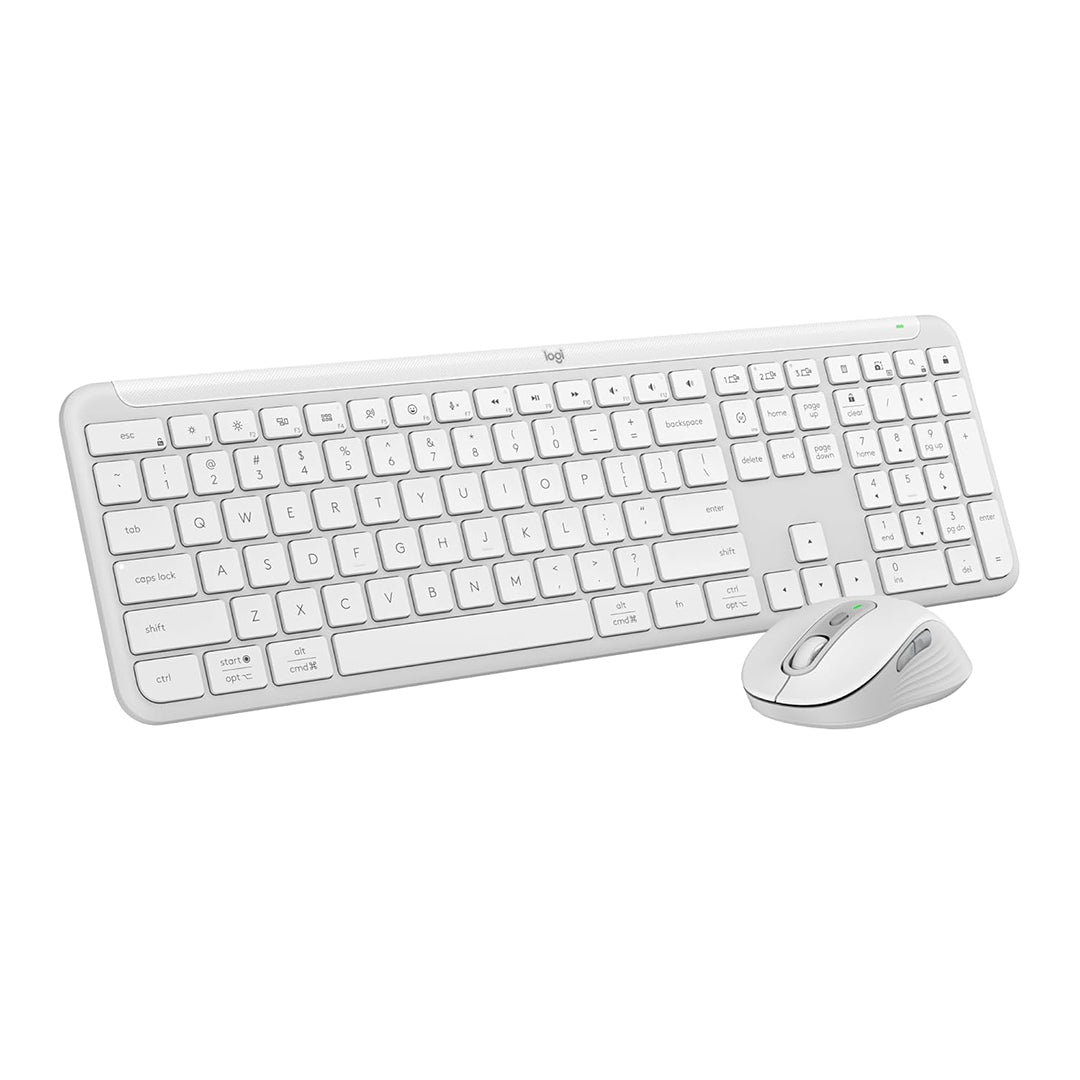 Logitech MK950 Signature Slim Combo Keyboard and Mouse - Wireless(Bolt Receiver Included), Bluetooth - 097855193315