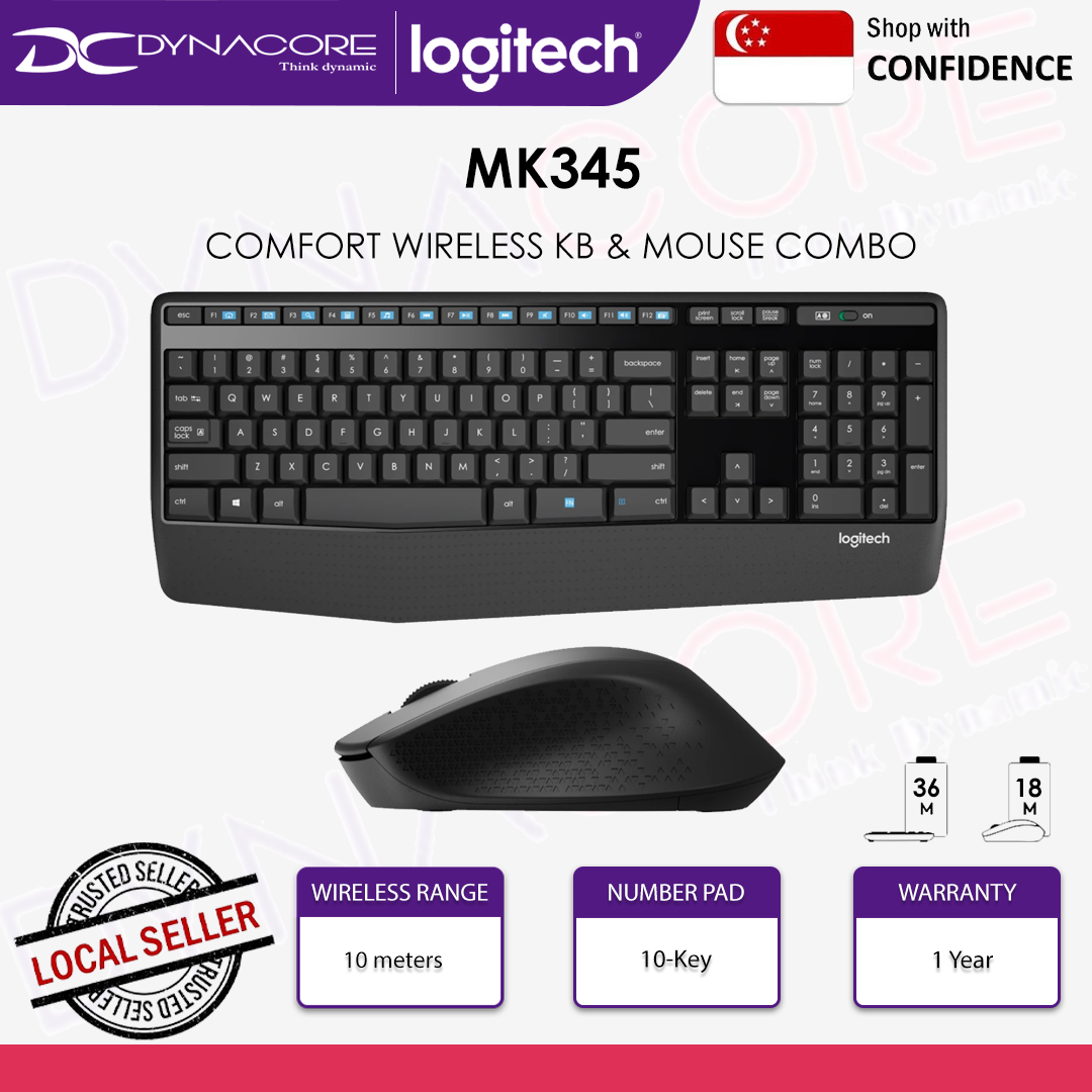 Logitech MK345 Wireless Keyboard and Mouse Combo 920-006491 - 097855196613