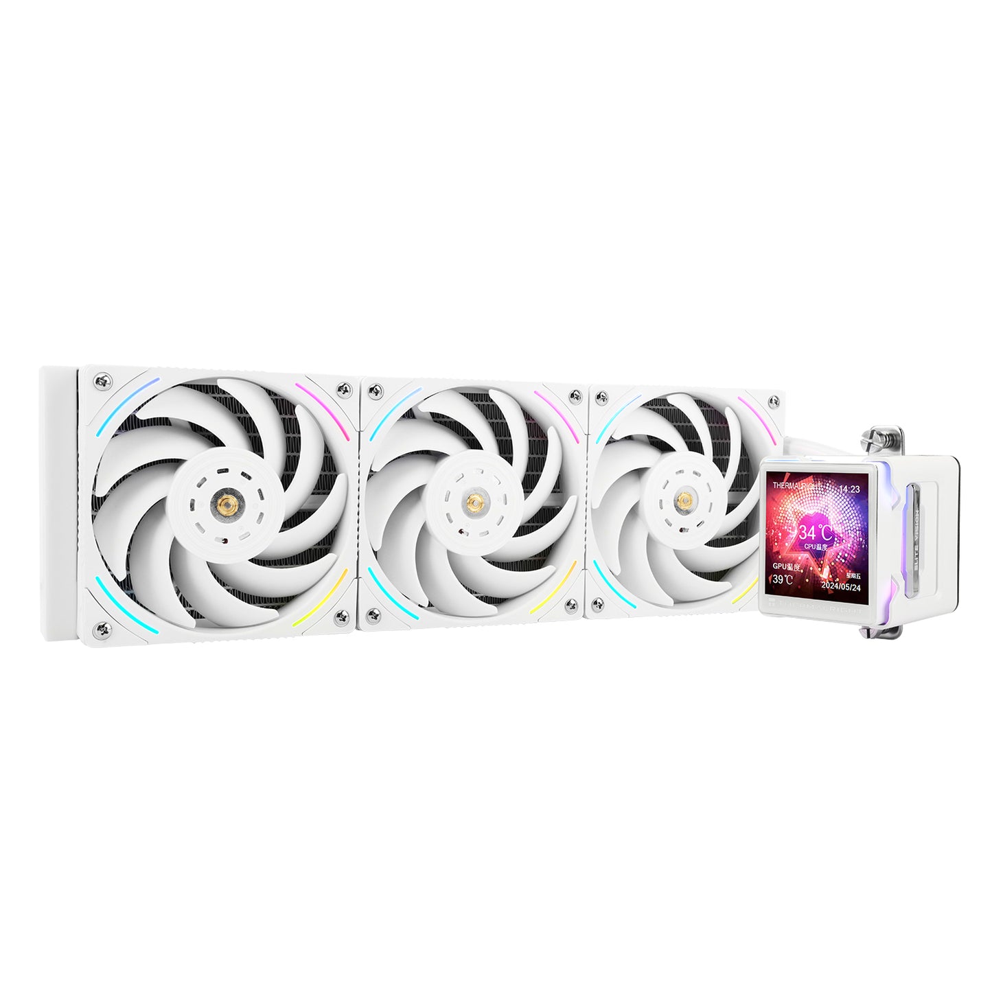 THERMLARIGHT ELITE VISION 360 ARGB WHITE LCD AIO LIQUID COOLER(3YRS) - 814256017923