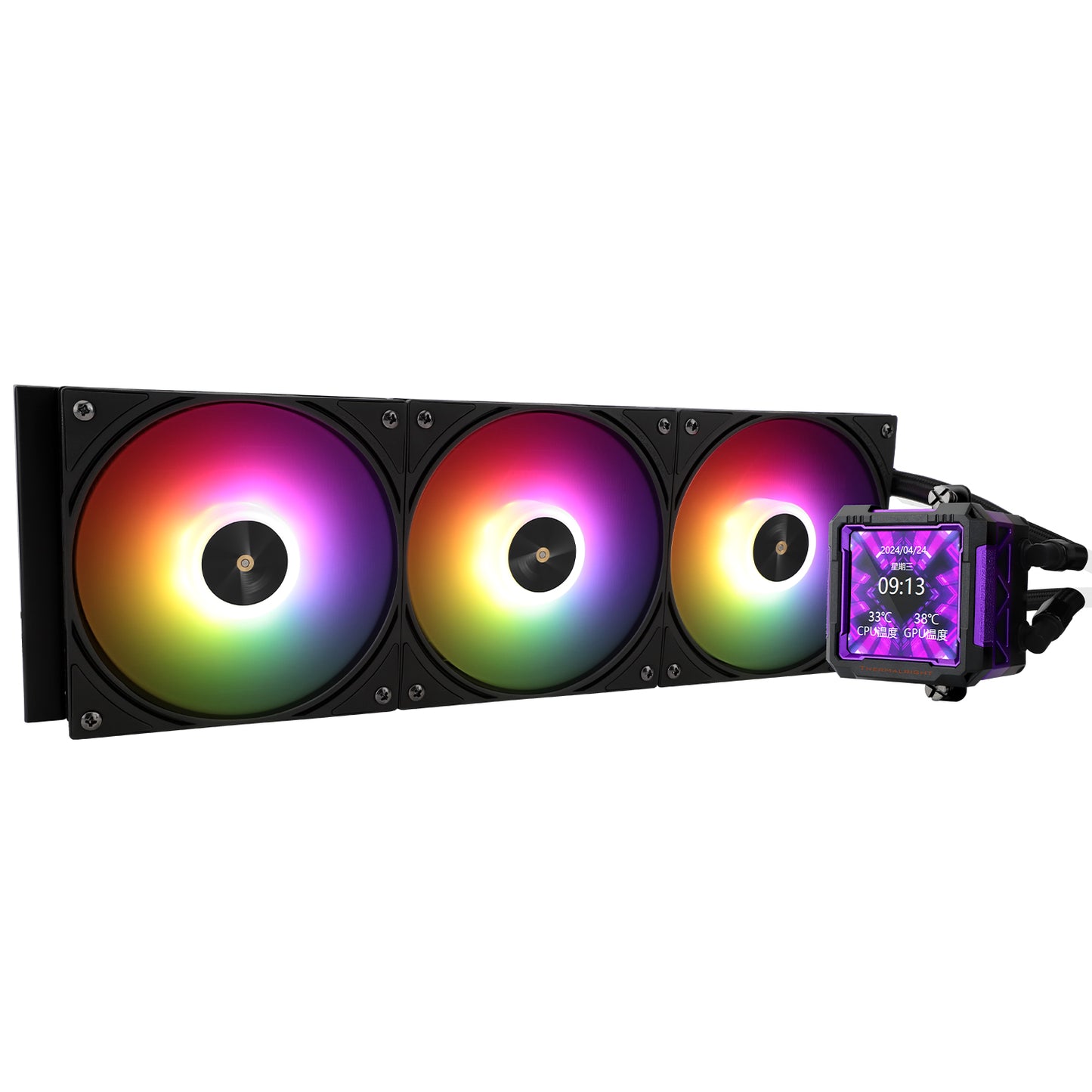 THERMALRIGHT FROZEN WARFRAME PRO LCD 360 ARGB BLACK/WHITE AIO LIQUID COOLER(3YRS) - 814256017862,814256017879