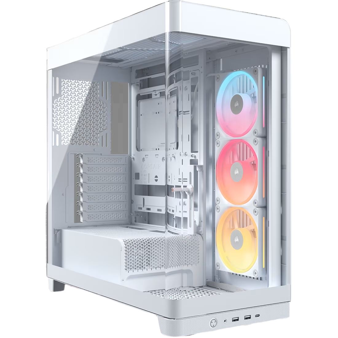 Corsair FRAME 4500X LX-R RGB iCUE LINK Panoramic Glass Mid-Tower PC Case - White - CS-CC-9011317-WW