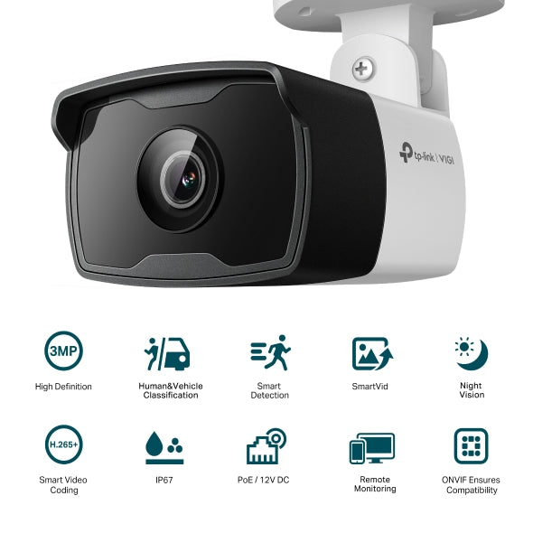 TP-LINK VIGI C330I 3MP OUTDOOR BULLET NETWORK CAMERA