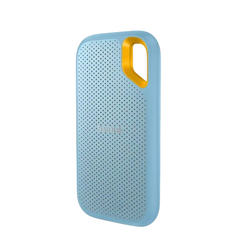SanDisk Extreme Portable SSD SDSSDE61 USB 3.2 Gen 2 Type C and Type A compatible 2TB Sky Blue - 619659205058