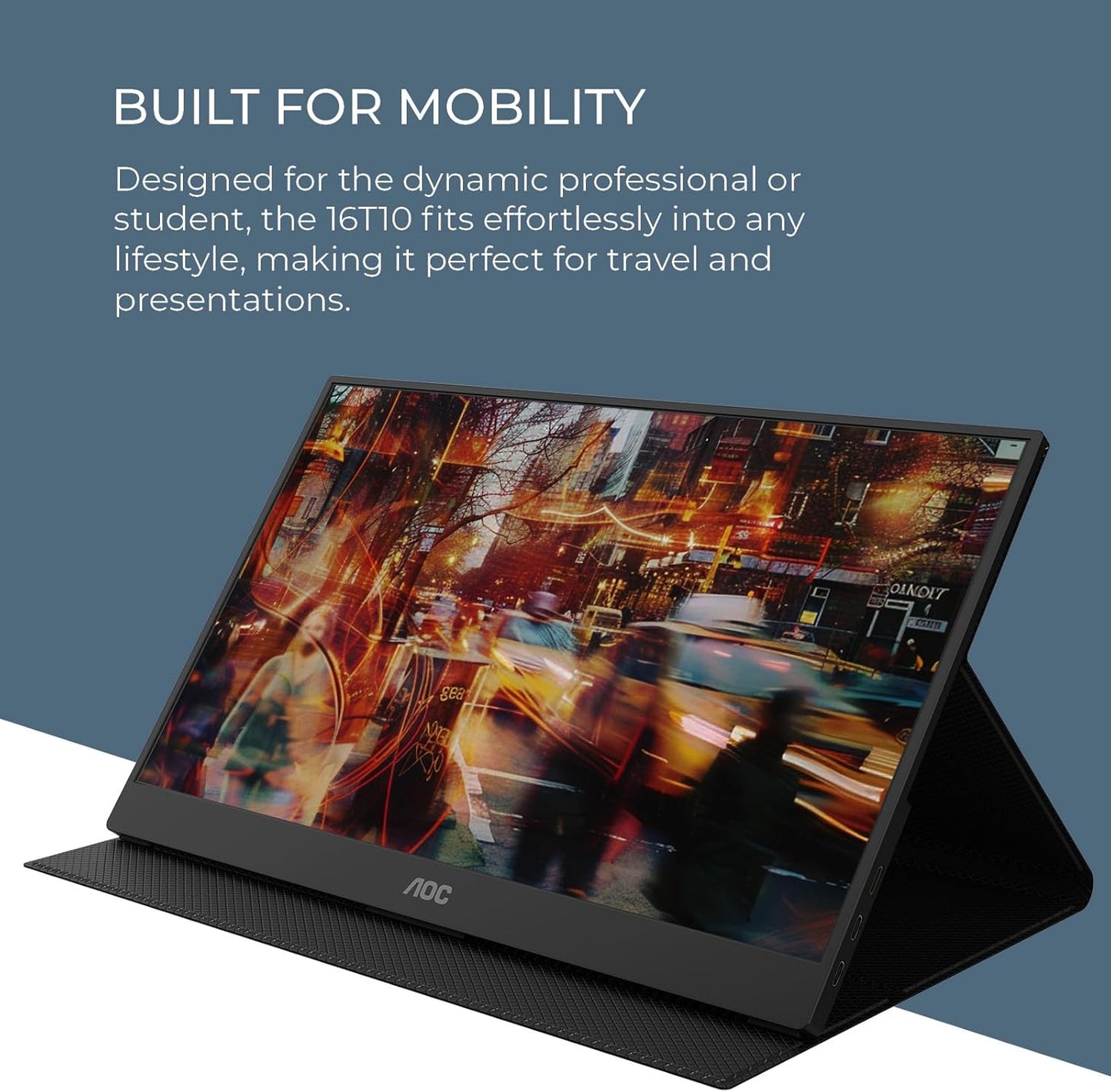 AOC 16T10 15.6" FHD IPS USB-C Portable Monitor - AOC16T10