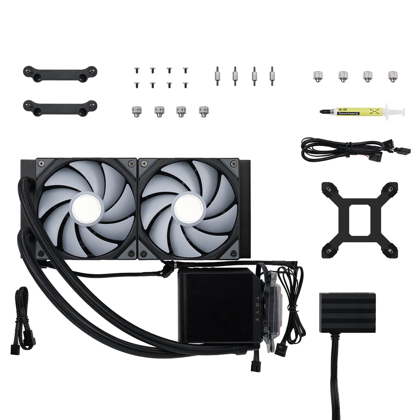 TRYX PANORAMA 240mm AIO LIQUID COOLER ARGB BLACK (6Y) - 850066255025