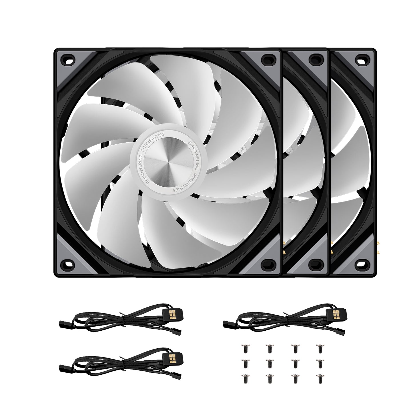 TRYX ROTA SL ARGB REVERSE 120mm FAN TRIPLE PACK BLACK - 850066255599
