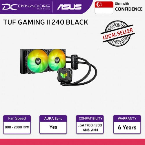 ASUS TUF GAMING II 240 BLACK ARGB LIQUID COOLER - 197105299160