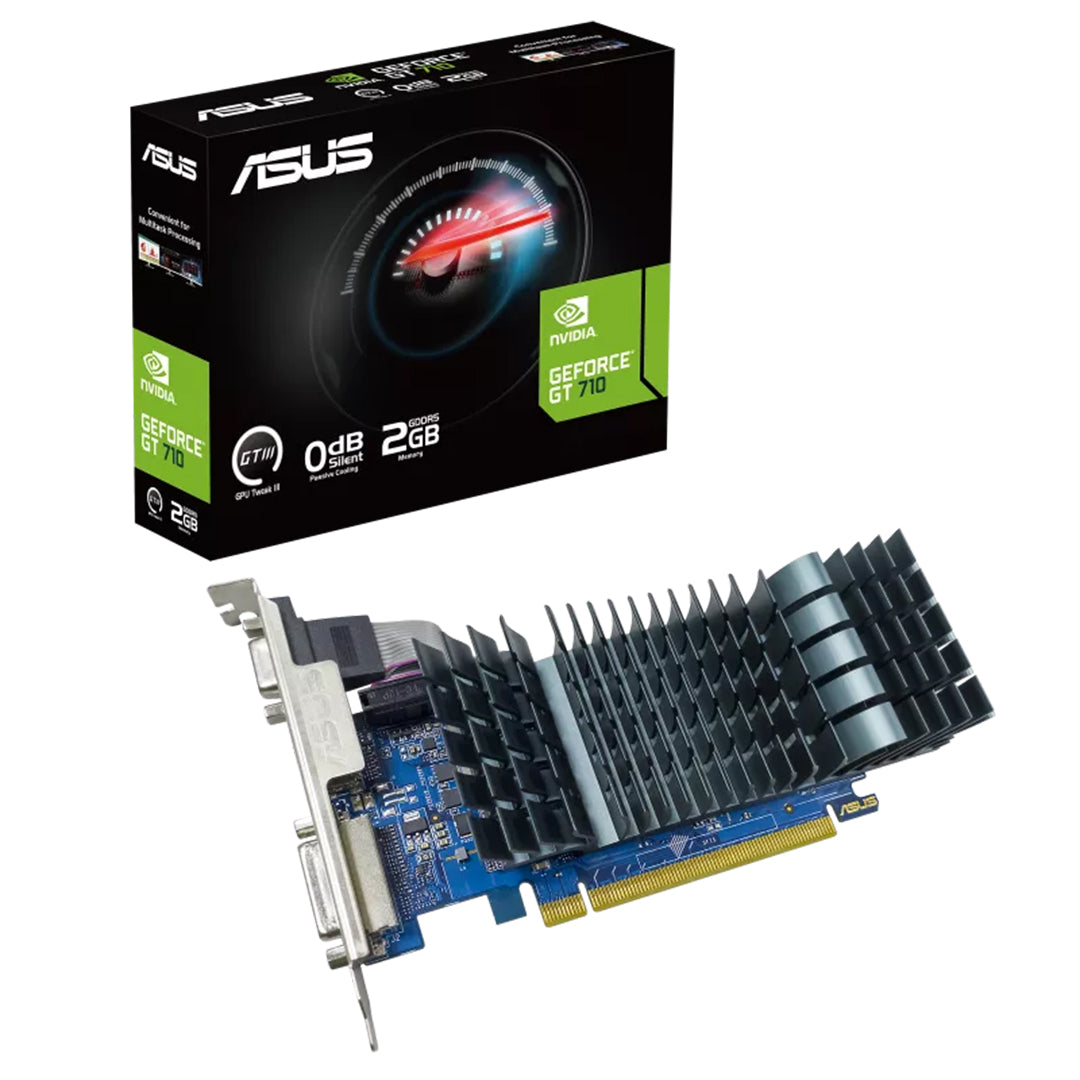 ASUS GeForce GT710 2GB GDDR5 EVO low-profile graphics card - GT710-SL-2GD5-BRK-EVO - 197105418684