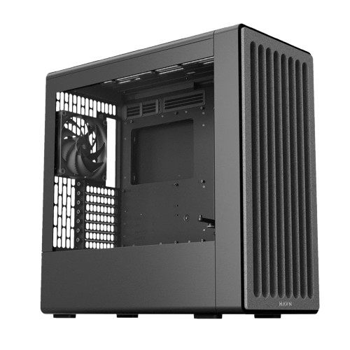 HAVN BF 360 Flow High Airflow ATX Mid Tower PC Case - Black / White
