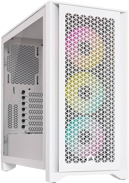 Corsair iCUE 4000D RGB Airflow Tempered Glass Mid-Tower Case White - CS-CC-9011241-WW