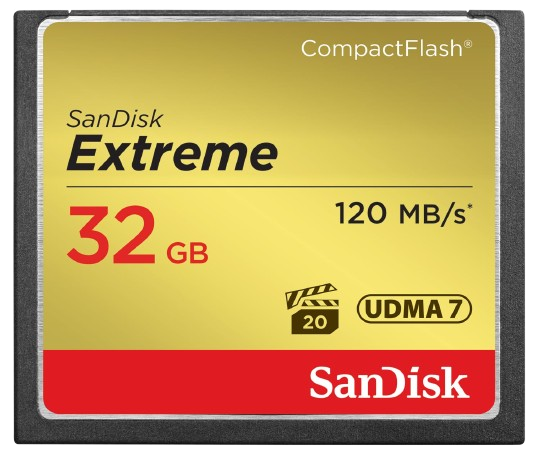 SanDisk Extreme CompactFlash Memory Card CFXSB 32GB - 619659123680