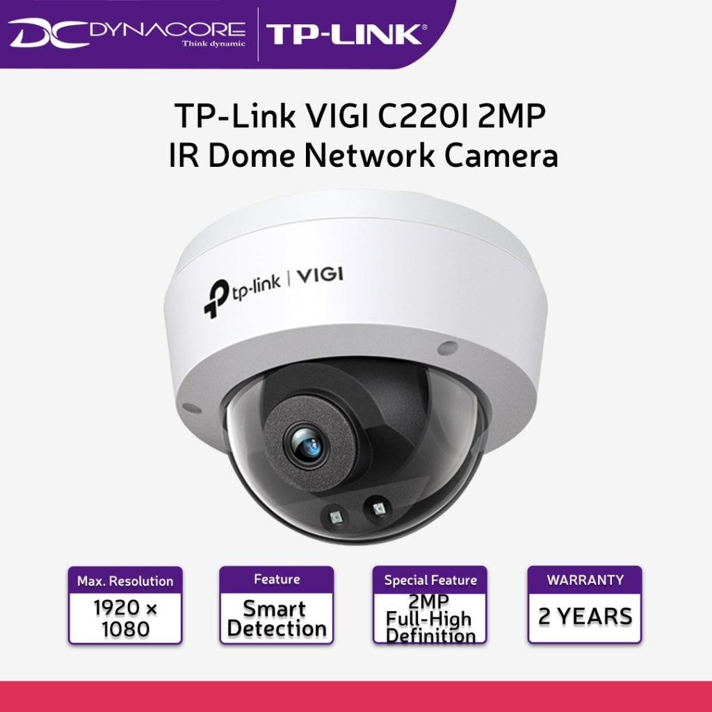 TP-Link VIGI C220I (2.8mm / 4mm) | 2MP IR Dome Network Camera