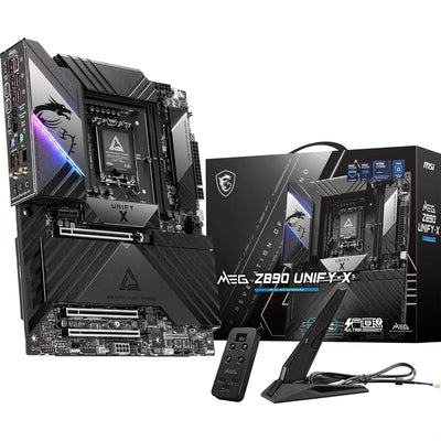MSI MEG Z890 Unify-X Motherboard, ATX - Supports Intel Core Ultra Processors (Series 2), LGA 1851-110A SPS VRM, DDR5 - MSIMEGZ890UnifyX
