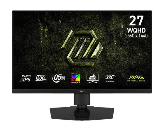 MSI MAG 274QPF E20 27" LCD QHD 0.5ms Adaptive Sync Gaming Monitor with HDR 400 (DisplayPort, HDMI, USB-C) - MSIMAG274QPFE20
