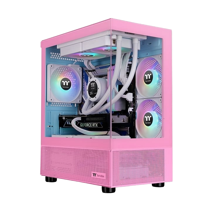 Thermaltake View 170 Micro-ATX ARGB Tempered Glass Case - Bubble Pink - TTVIEW170BP