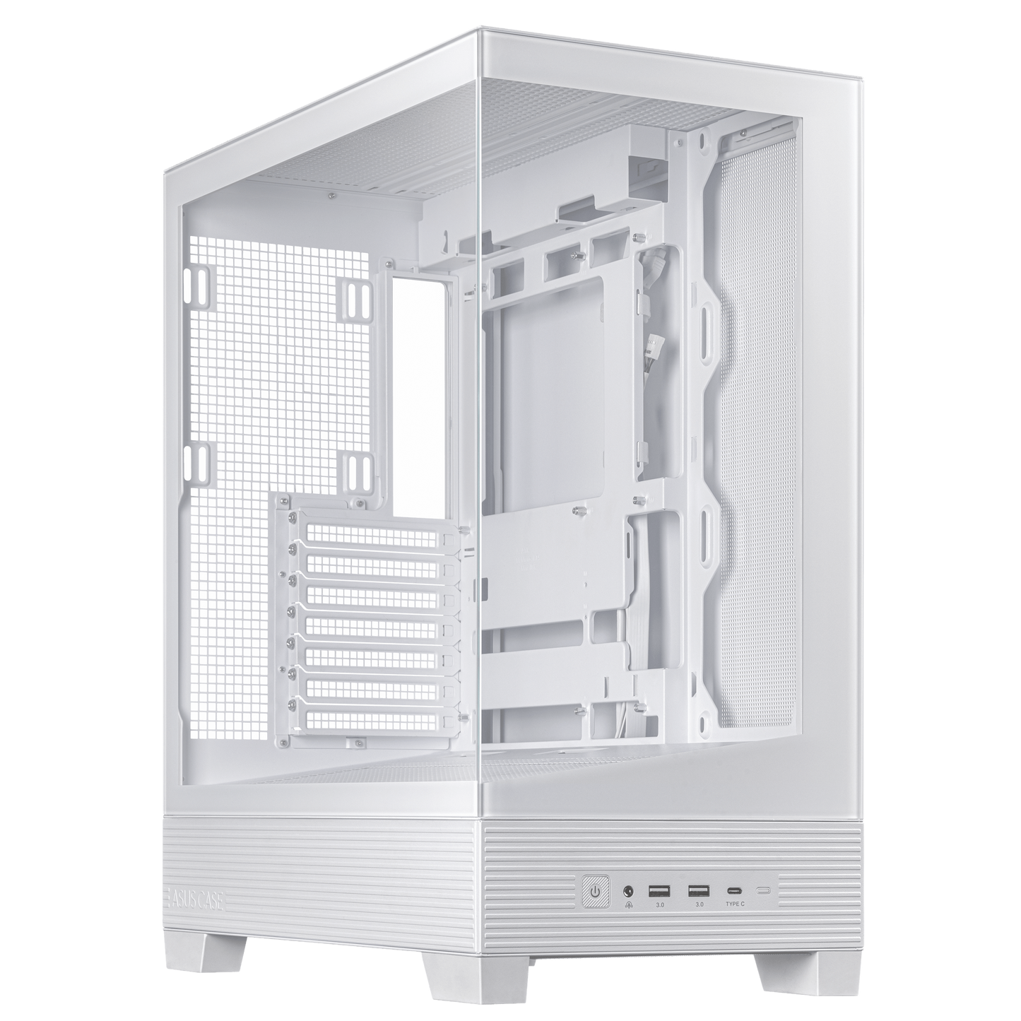 ASUS A31 White ATX Tempered Glass Mid-Tower Gaming Case - ASUSA31WHTTG