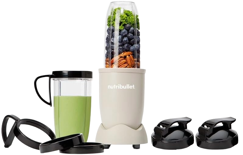 NutriBullet Pro NB910MASN - Personal Blender, 900W, comes with 10 accessories (incl. 2x 900ml BPA-free Tritan Cup), Sand colour - 8006447003385