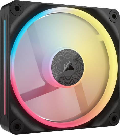 Corsair iCUE Link LX120-R RGB 120mm PWM Reverse Fan Single Pack - Black - 840006688686