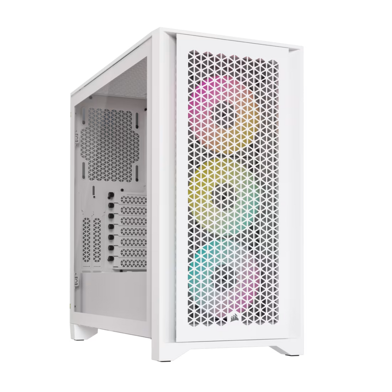 Corsair iCUE 4000X RGB Tempered Glass Mid-Tower Case - White - CS-CC-9011205-WW