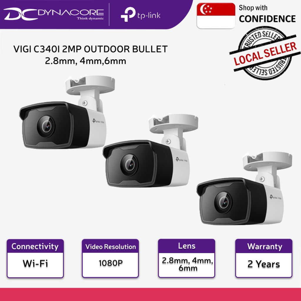 TP-LINK VIGI C340I 4MP OUTDOOR BULLET NETWORK CAMERA