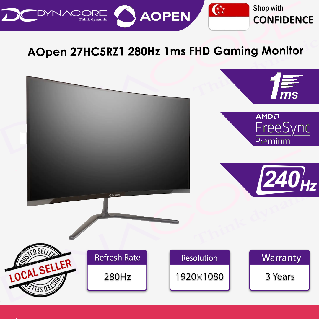 AOPEN 27"27HC5RZ1 1080P FULL HD 280Hz VA CURVED GAMING MONITOR - AOPEN27HC5RZ1