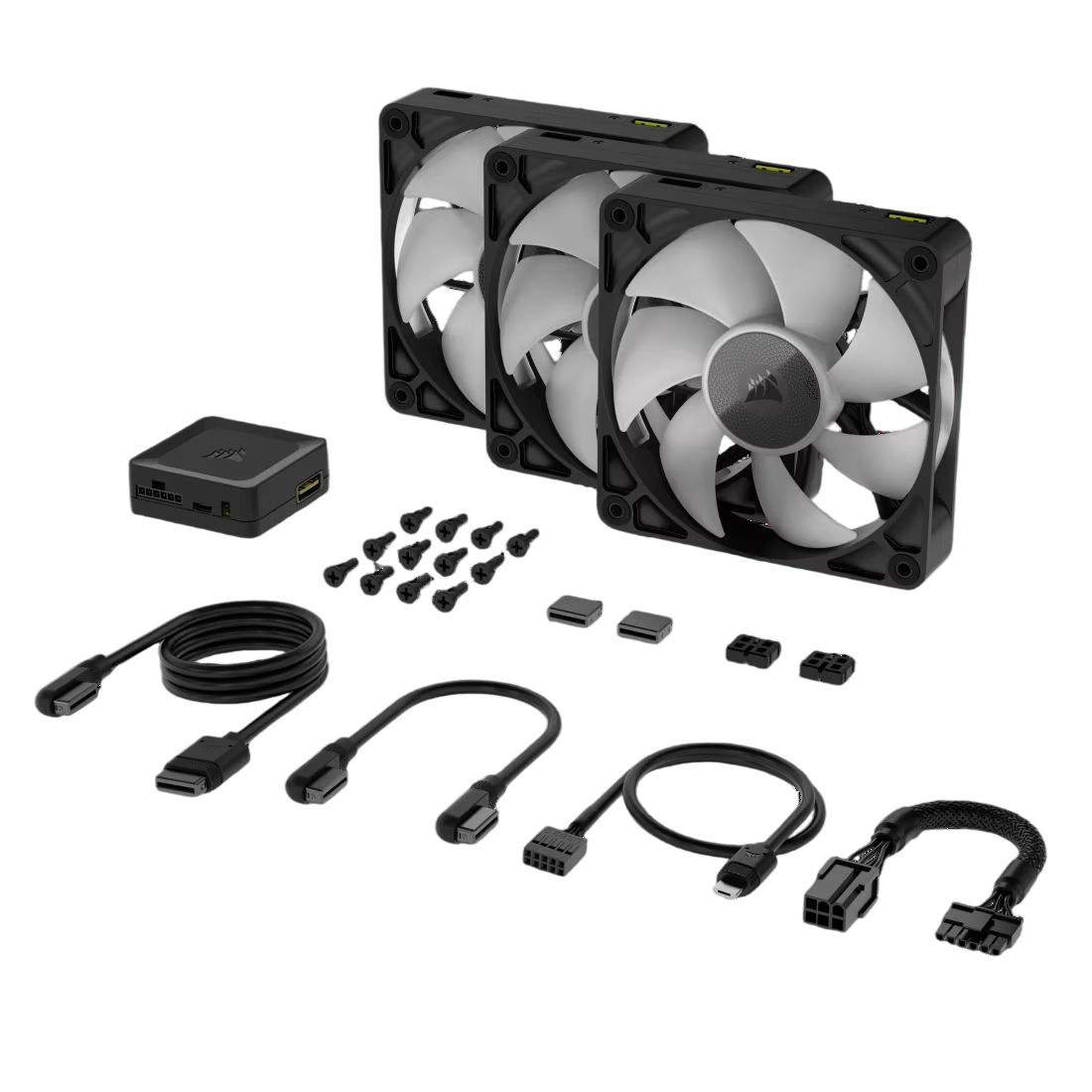 Corsair iCUE LINK RX120 RGB 120mm PWM Fan Starter Kit - 3-Pack - 840006680925