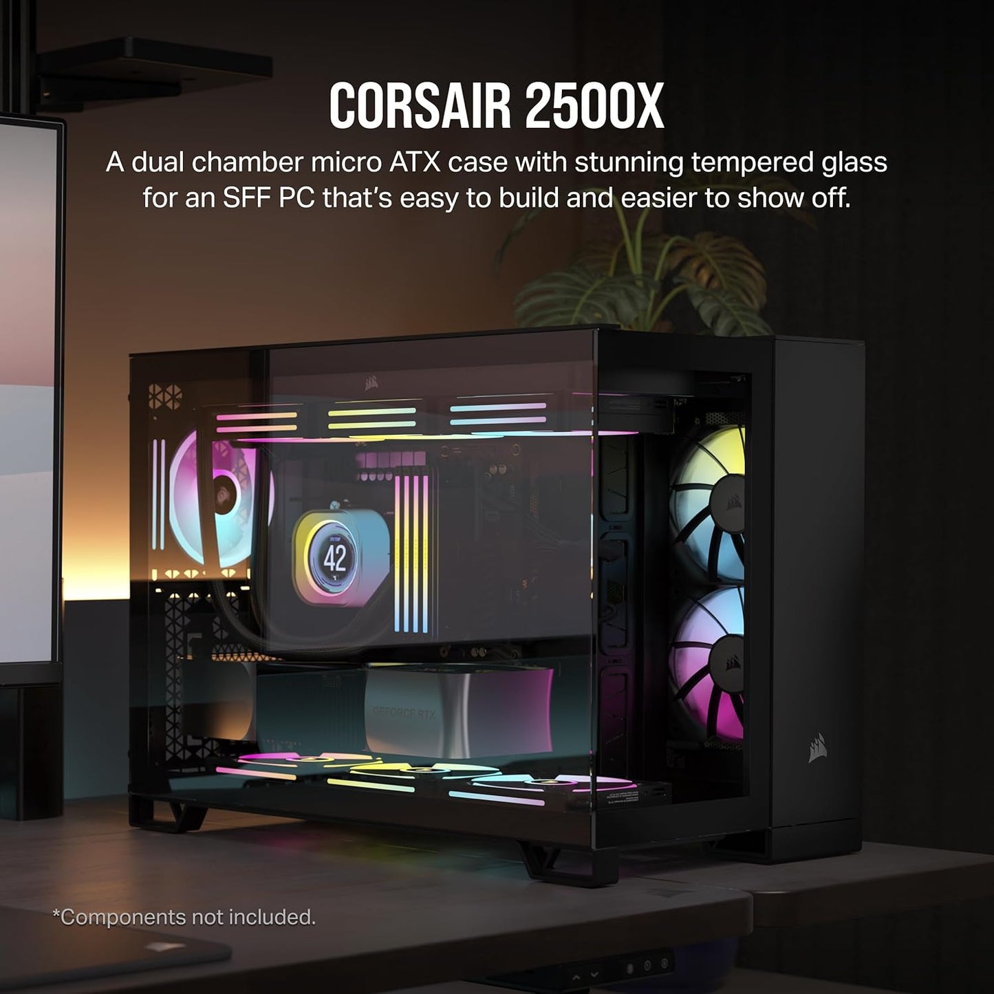 Corsair 2500X Micro ATX Dual Chamber PC Case - Black - CS-CC-9011265-WW