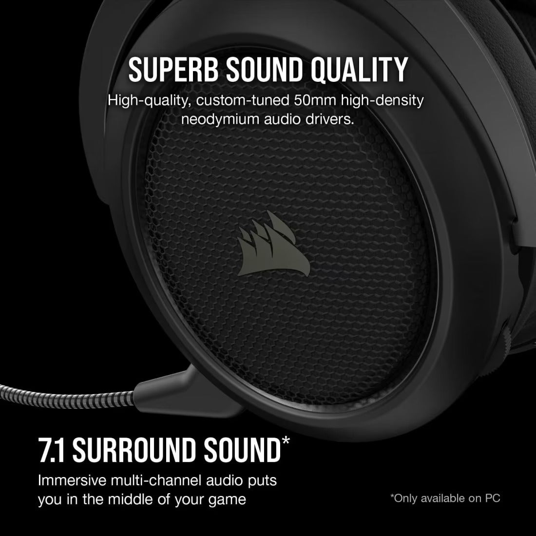 Corsair HS70 Pro Wireless SE Gaming Headset - Carbon - 840006610090