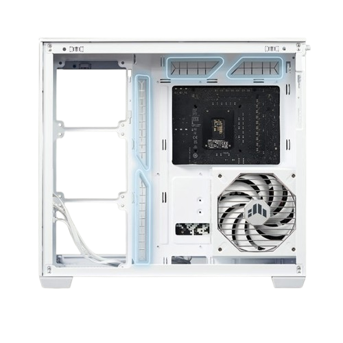 ASUS A32 ATX Dual-Chamber Tempered Glass PC Case with USB Type-C - Black / White
