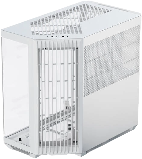 APNX V1 Type-C Tempered Glass ATX Mid-Tower Airflow PC Case Glass Edition - Black / White