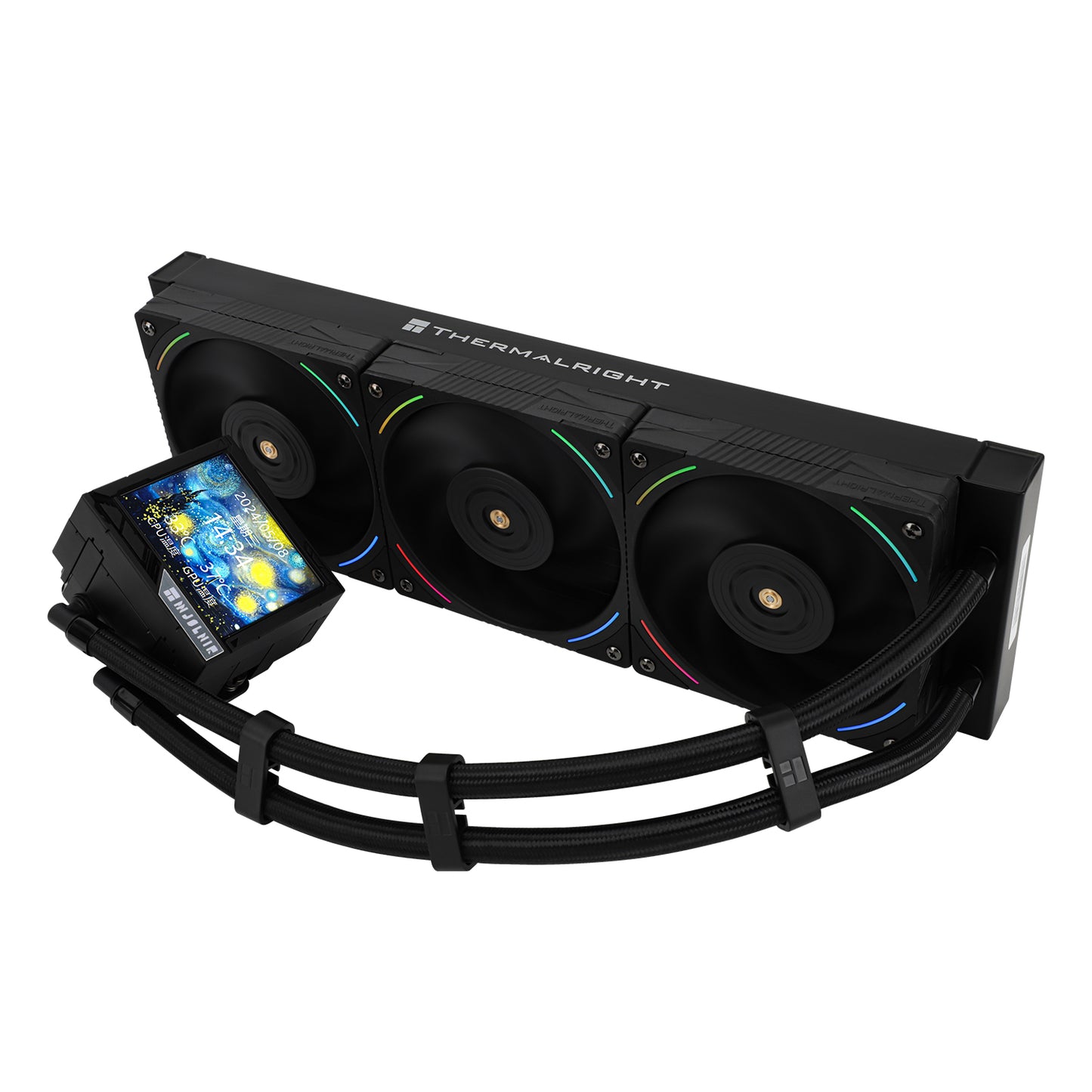 THERMALRIGHT MJOLNIR VISION 360 ARGB BLACK/WHITE 3.5"LCD AIO LIQUID COOLER(3YRS) - 814256017954, 814256017961