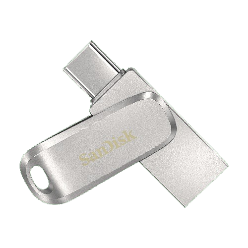 SanDisk Ultra® Dual Drive Luxe USB Type-C Flash Drive SDDDC4 512GB Silver - 619659179182