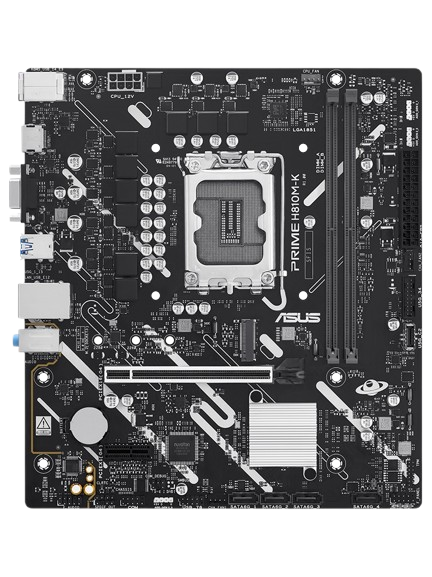 ASUS PRIME H810M-K DDR5 M-ATX Motherboard + Intel Core Ultra 5 225F CPU / Processor Tray Version - 4711636292313+U5225FT