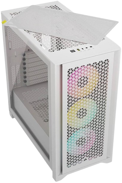 Corsair iCUE 4000D RGB Airflow Tempered Glass Mid-Tower Case White - CS-CC-9011241-WW