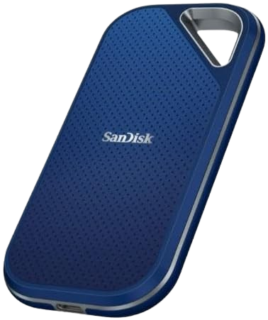 SanDisk Extreme Portable SSD SDSSDE61 USB 3.2 Gen 2 Type C and Type A compatible 4TB Royal Blue - 619659221355