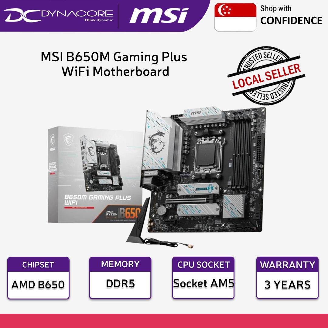 MSI B650M Gaming Plus WiFi mATX Motherboard - 4711377180955