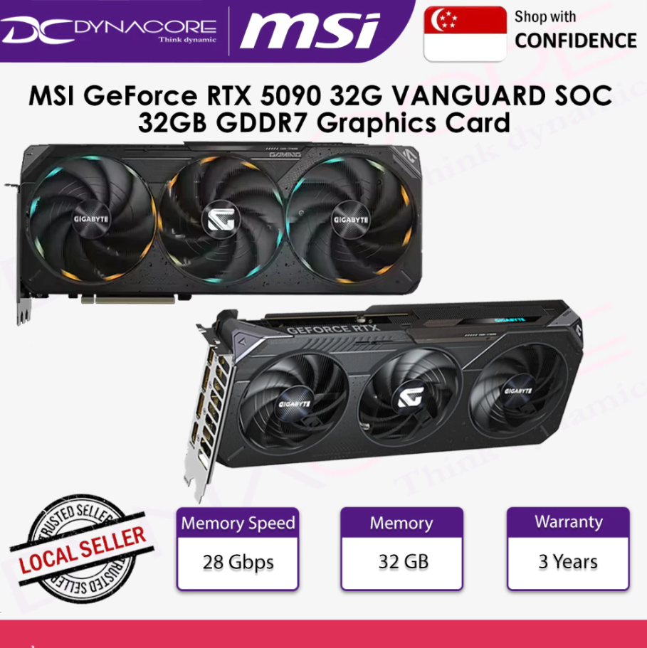 MSI GEFORCE RTX5090 32GB VANGUARD SOC TRIPLE FAN GDDR7 - 4711377302500