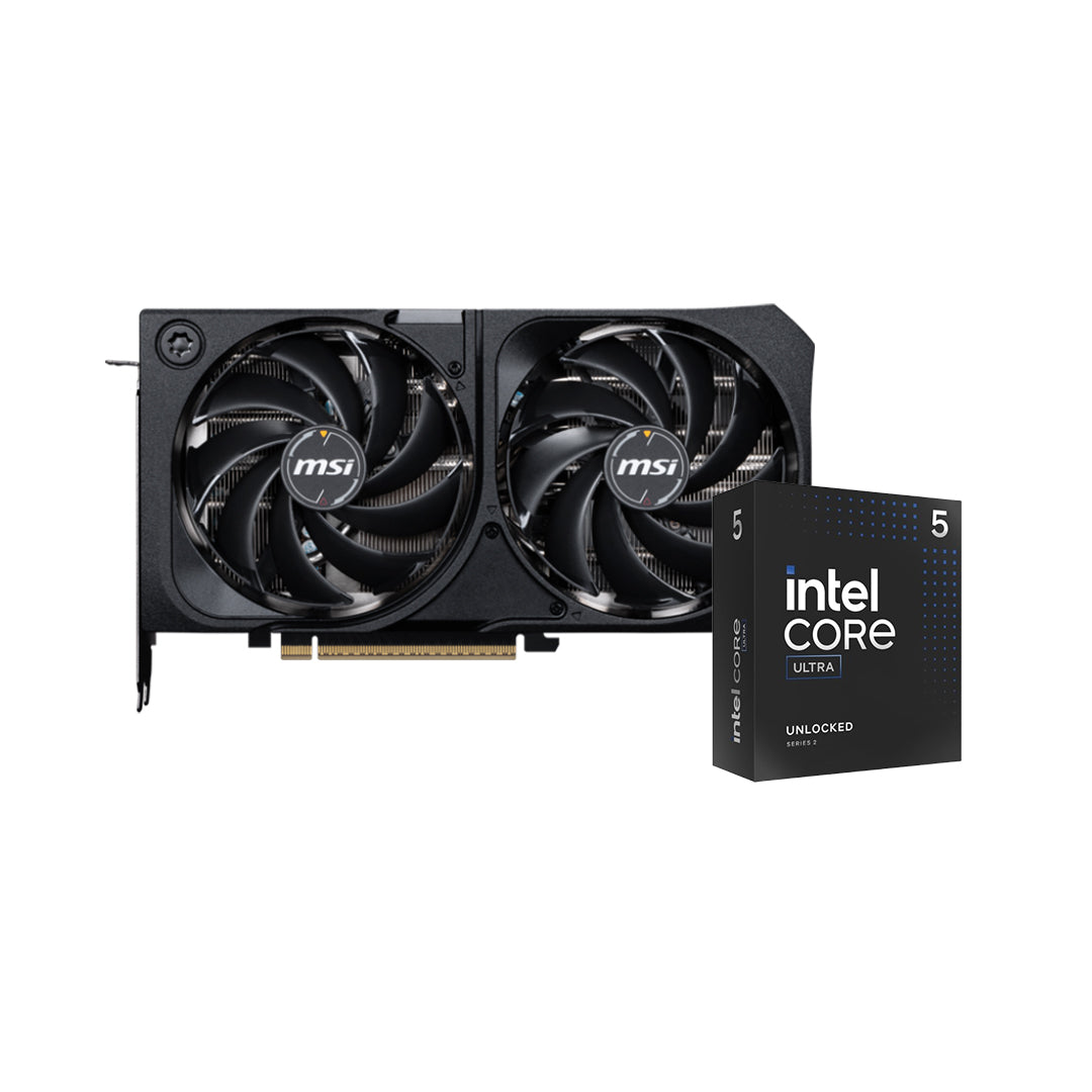 BUNDLE - MSI GeForce RTX 5070 12G 12GB SHADOW 2X OC GDDR7 Graphics Card + Intel Core Ultra 5 245K CPU - 4711377308175+5032037282086