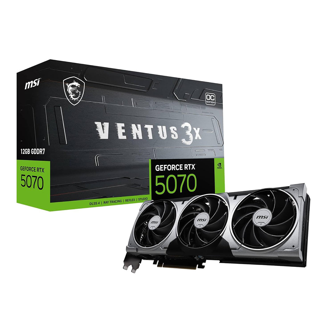 MSI GEFORCE RTX5070 12GB VENTUS 3X OC 12GB TRIPLE FAN GDDR7 - 4711377308281