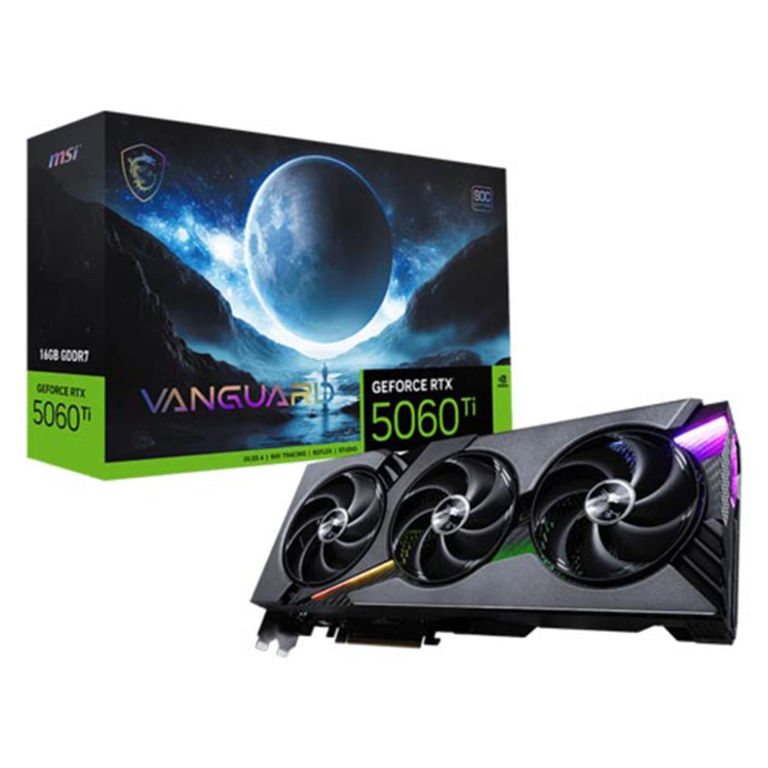 MSI GEFORCE RTX 5060Ti 16G VANGUARD SOC 16GB GDDR7 GRAPHICS CARD - 4711377334464