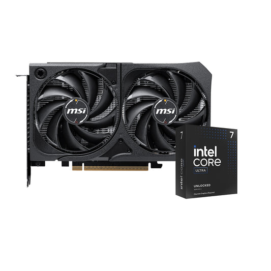 BUNDLE - MSI GeForce RTX 5060 8G SHADOW 2X OC 8GB GDDR7 Graphics Card + Intel Core Ultra 7 265KF CPU - 4711377344234+5032037281980