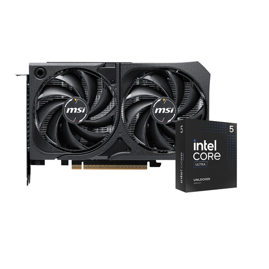 BUNDLE - MSI GeForce RTX 5060 8G SHADOW 2X OC 8GB GDDR7 Graphics Card + Intel Core Ultra 5 245KF CPU - 4711377344234+5032037282109