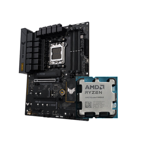ASUS TUF GAMING B650-E WIFI AM5 ATX MOTHERBOARD + AMD RYZEN 9 9950X 4.3GHz 16CORE/32THREAD 80MB TRAY PROCESSOR - 4711387423080 +100-000001277