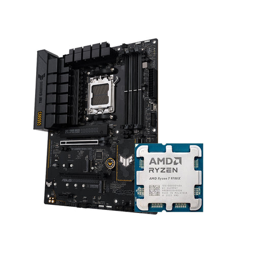 ASUS TUF GAMING B650-E WIFI AM5 ATX MOTHERBOARD + AMD RYZEN 7 9700X 3.8GHz 8C/16T 40MB CACHE MPK PROCESSOR - 4711387423080 +100-000001404