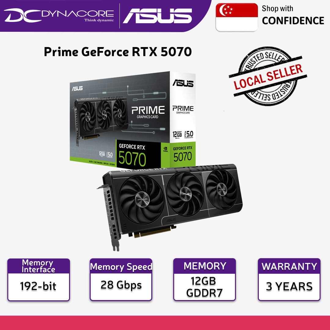 Asus Prime GeForce RTX 5070 12GB GDDR7 Graphics Card - RTX5070 - 4711387837825